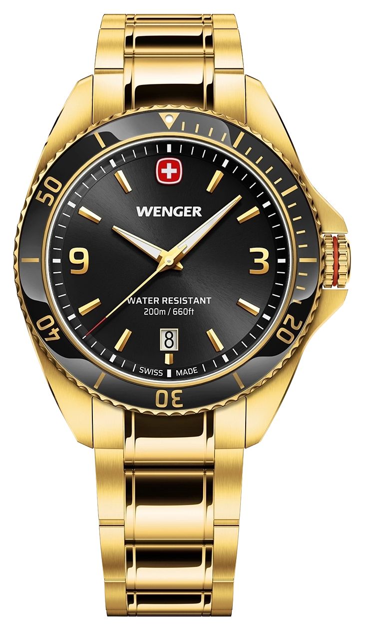 Wenger 01.2031.107 Executive Quartz (40mm) Black Sunburst Watch