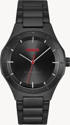 HUGO #LIT Three-Hand Quartz (42mm) Black Dial / Black PVD Stainless Steel Bracelet 1530450