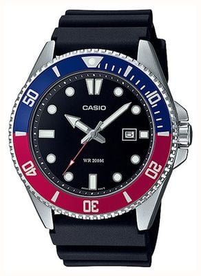 Casio Diver Watch Collection (44.2mm) Black Dial / Black Bio-Based Resin Strap MDV-107-1A3VEF