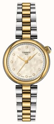 Tissot Desir Diamond Quartz (28mm) Mother of Pearl Dial / Two-Tone Stainless Steel Bracelet T1520102211600