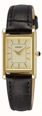 Seiko Classic Dress (19.6mm) Champagne Dial / Dark Brown Leather Strap SWR110P1