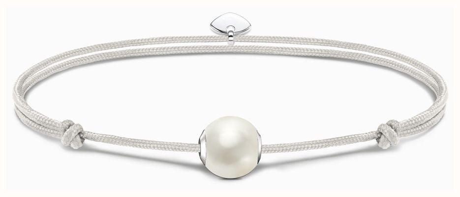 Thomas Sabo Karma Secret White Freshwater Pearl Sterling Silver Rope Bracelet A2115-170-14-L22V