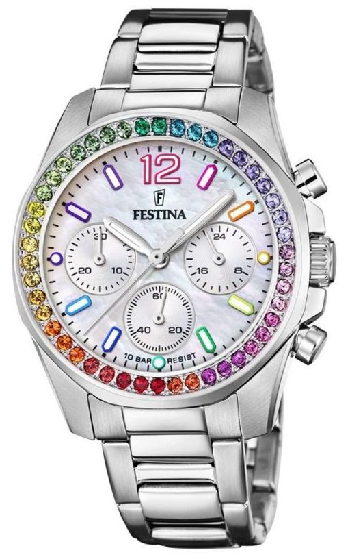 Festina F20606/2 Women’s Chronograh | Mother-of-Pearl Dial Watch