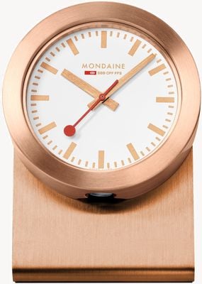 Mondaine SBB Magnet Clock (50mm) White Dial / Copper-Tone Aluminium Case A660.30318.82SBK
