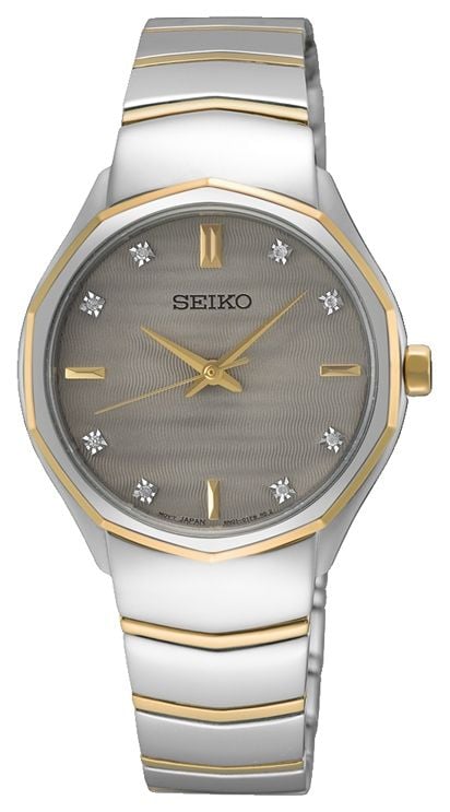 Seiko SUR616P1 Caprice Diamond (30mm) Grey Dial / Two-Tone Watch