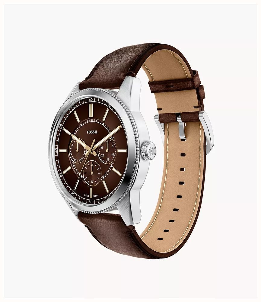 Fossil Multifunction Brown Leather Watch and Bracelet Gift FS6226SET - alternate view 5