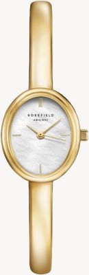Rosefield Bangle Gold Size L (19mm) Mother-of-Pearl Dial / Gold-Plated Stainless Steel Bangle Watch STWGSG-ST05