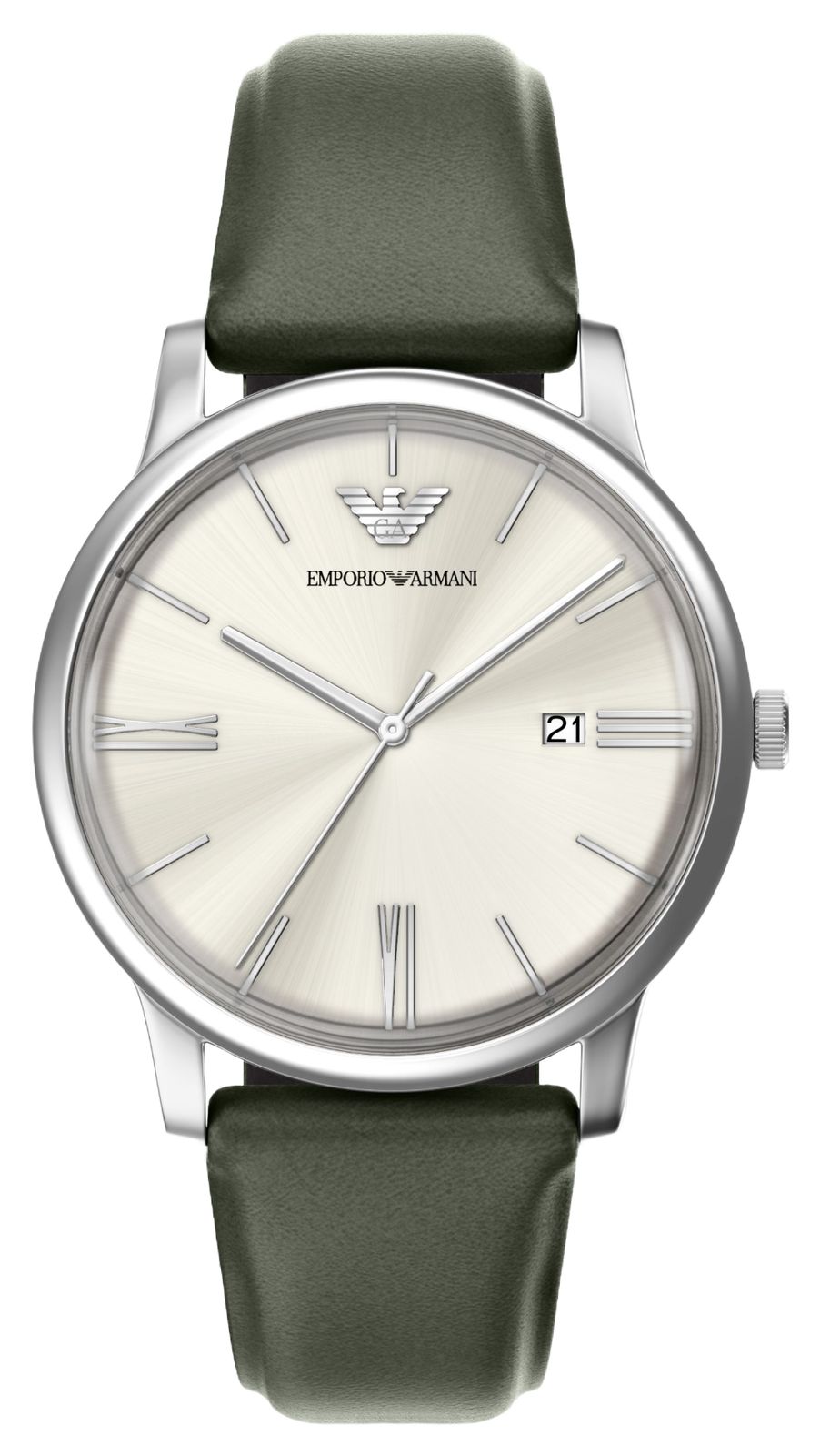 Emporio Armani AR11811 Three-Hand Quartz (39mm) Cream Sunray Watch