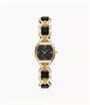 Fossil Harlow 22 mm Three-Hand Black Leather and Gold-Tone Stainless Steel Fossil Watch ES5496