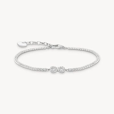Thomas Sabo STERLING SILVER CZ INFINITY BRACELET A2176-051-14-L19V