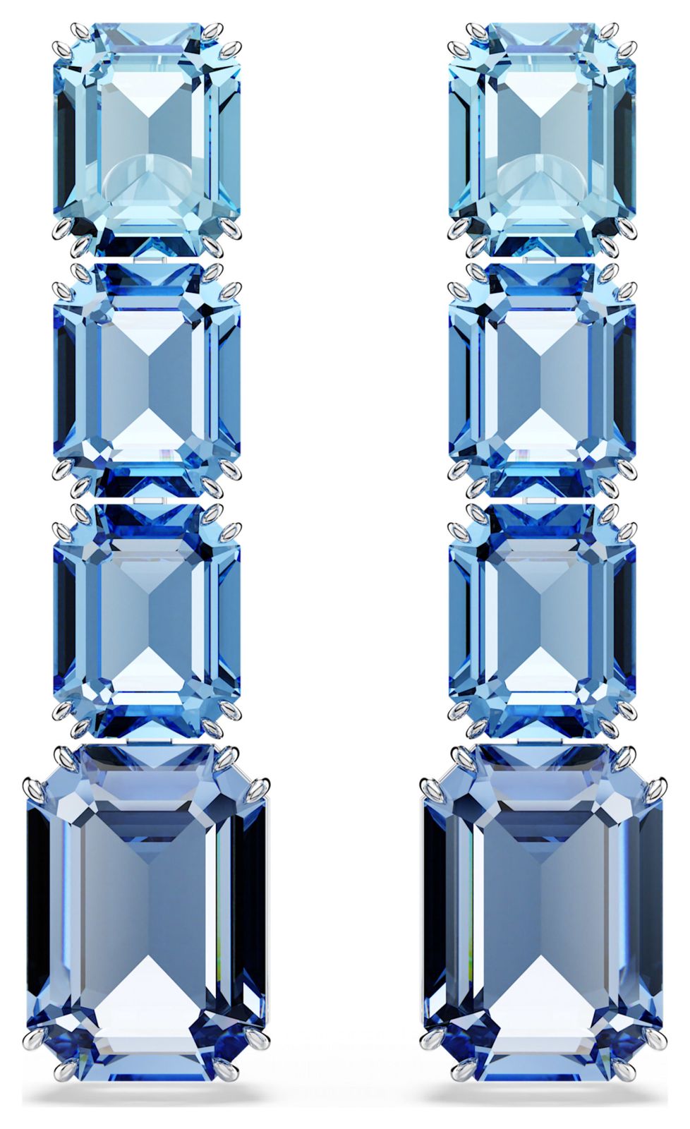 Swarovski 5696516 Millenia Drop Earrings Octagon Cut Blue Jewellery