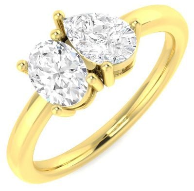 Toi Et Moi 18ct Yellow Gold Lab Grown Diamond Ring SR3662(LG-YG)18