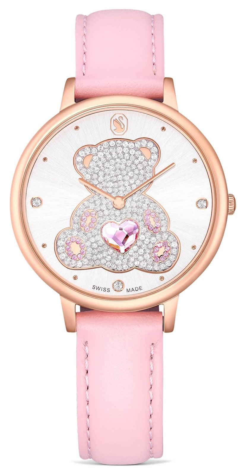 Swarovski 5739838 Teddy Watch Quartz (35mm) Silver Dial /
