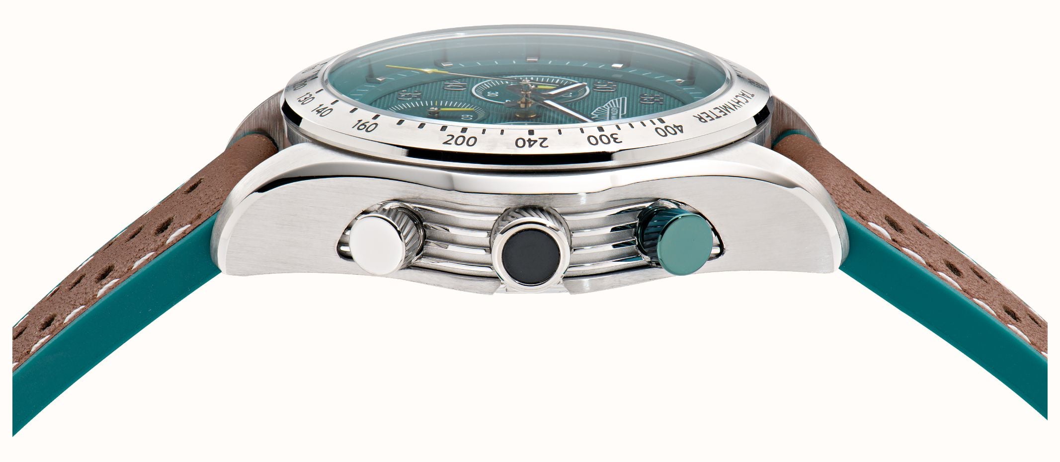 Aston Martin Thrill SGT W Quartz Chronograph (42mm) Podium Green Dial / Tan & Podium Green Silicone Strap MTRS1F501 - alternate view 3