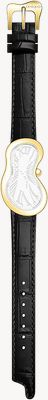 Exaequo Melting Watch Classic Strap Only - Black "Croco Pattern" With Gold Buckle EX CLASSIC BLACK.CROC.GOLD