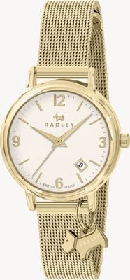 Radley Women's (27mm) White Dial / Gold-Tone Steel Mesh Bracelet RY4638