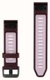 Garmin QuickFit Bands (20mm) Dark Cherry/Dust Rose Silicone with Black Hardware - Strap Only 010-14506-02 - alternate view 2
