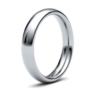 James Moore Wedding Rings | 18ct White Gold | 4mm | Heavy | Traditional Court | AG_4LHC-18W