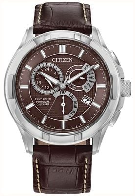 Citizen Eco-Drive Classic 8700 Perpetual Calendar (42mm) Brown Dial / Brown Leather Strap BL8160-07X