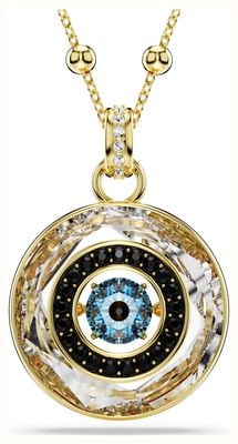 Swarovski Symbolica Evil Eye Pendant Necklace Blue Crystals Gold-Tone Plated 5692166