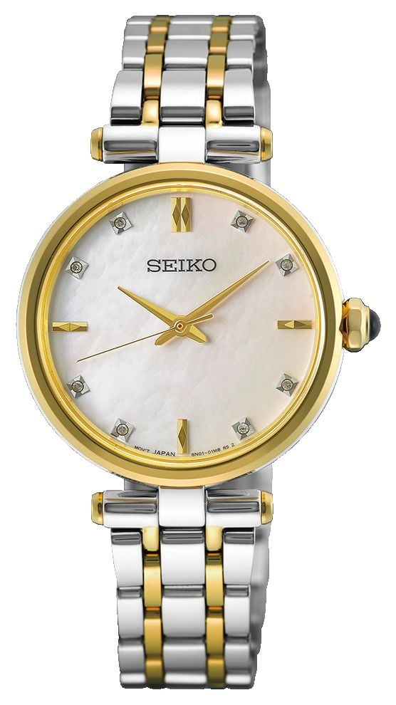 Seiko HGH007P1 Classic Diamond Quartz (29mm) Mother-of-Pearl Watch