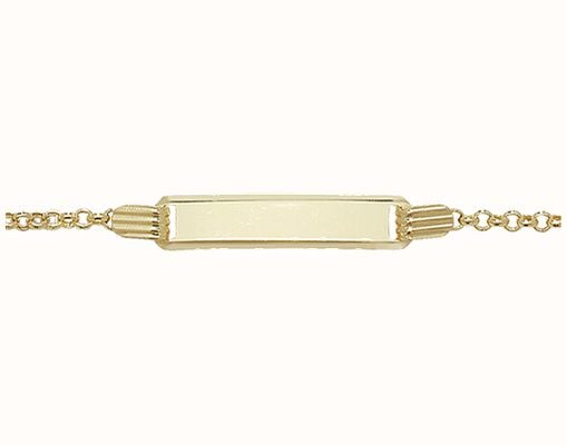 James Moore TH Babies' 9ct Yellow Gold 5.5+½ Inches ID Bracelet BR059