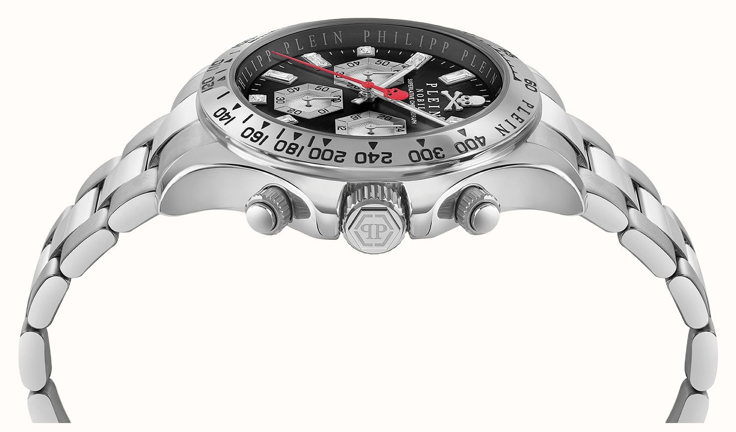 Philipp Plein PLEIN NOBILE Quartz Chronograph (43mm) Grey Sunray Dial / Stainless Steel Bracelet PWGHA0326 - alternate view 2