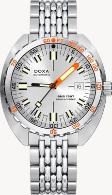 DOXA SUB 750T Searambler (45mm) Silver Sunray Dial / Stainless Steel Rice-Grain Bracelet 825.10.021.10