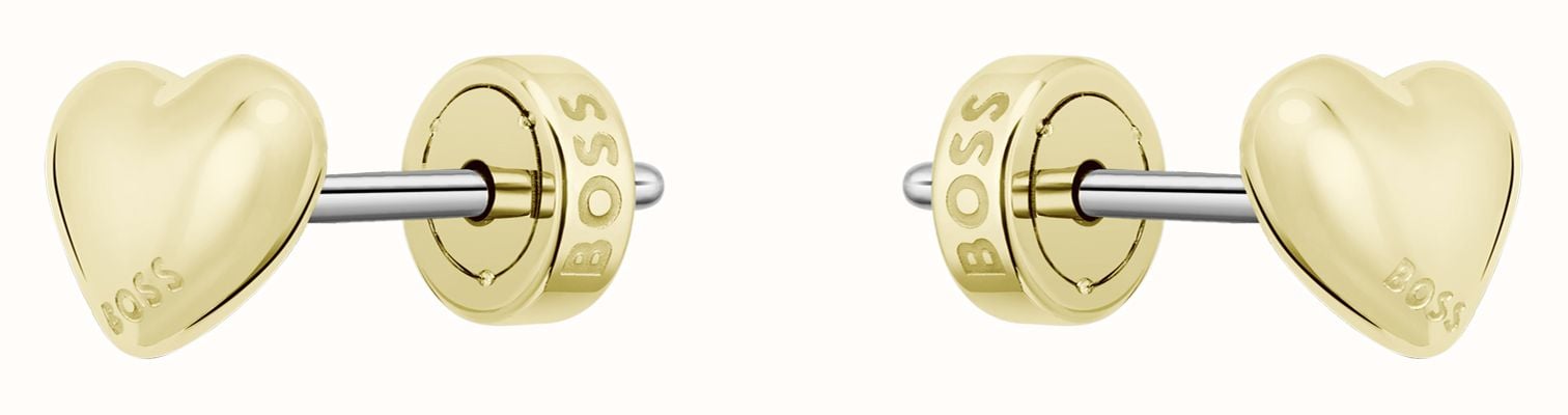 BOSS Jewellery Studs For Everyone Gold-Tone Heart Stud Earrings 1580850