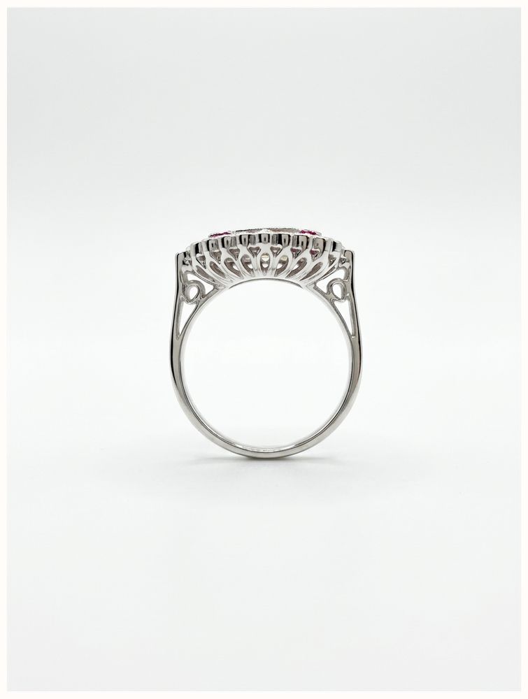 18ct White Gold Diamond Cluster Ring JM4721 - alternate view 3