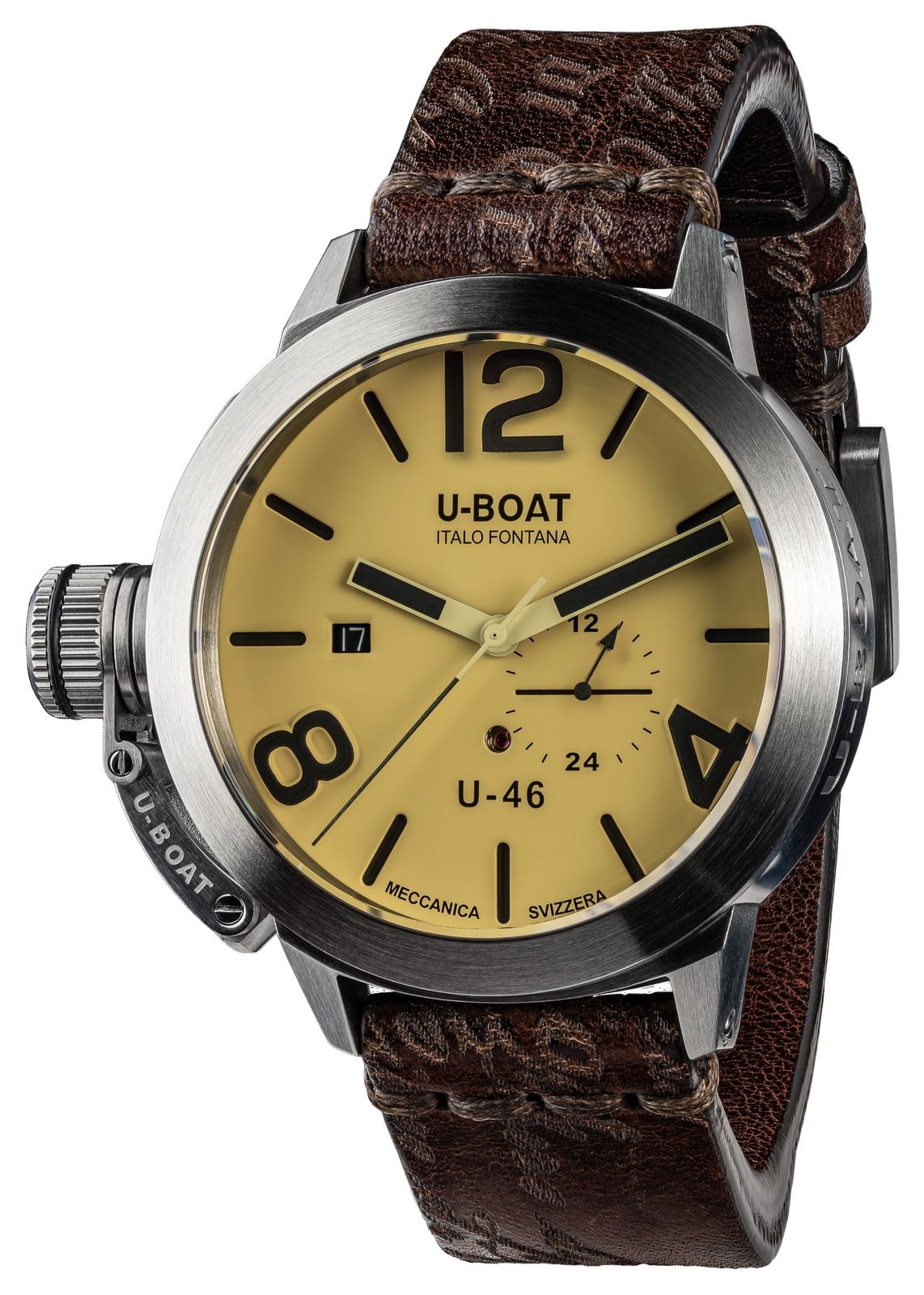 U-Boat 4647 CLASSICO U-46 AS1(46mm) Beige Dial / Dark Brown Watch