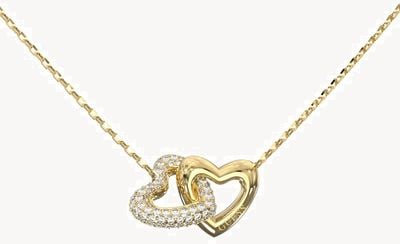 Guess Beloved Gold-Tone Heart link necklace 16-18" UBN06013YG