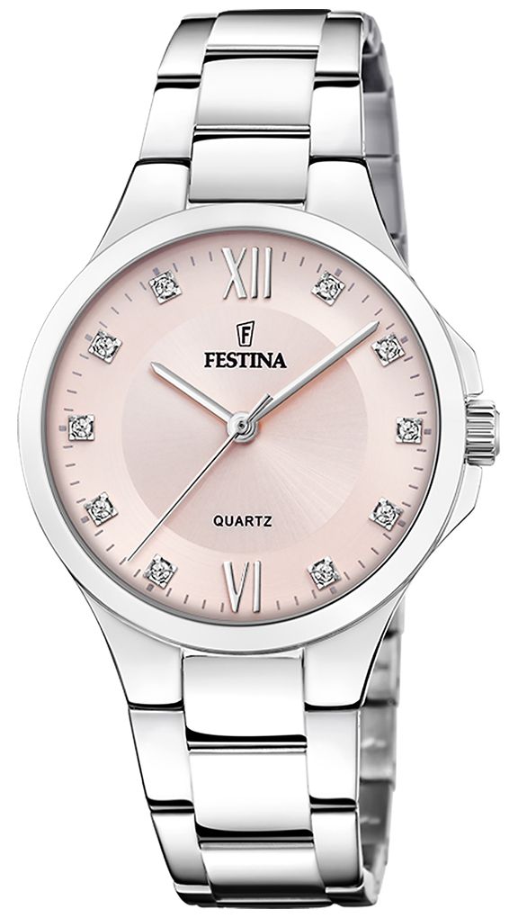 Festina F20582/2 Ladies Steel Watch With CZ Set & Steel