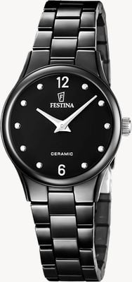 Festina Ceramic Quartz (30.5mm) Black Dial / Black Ceramic Bracelet F20751/7