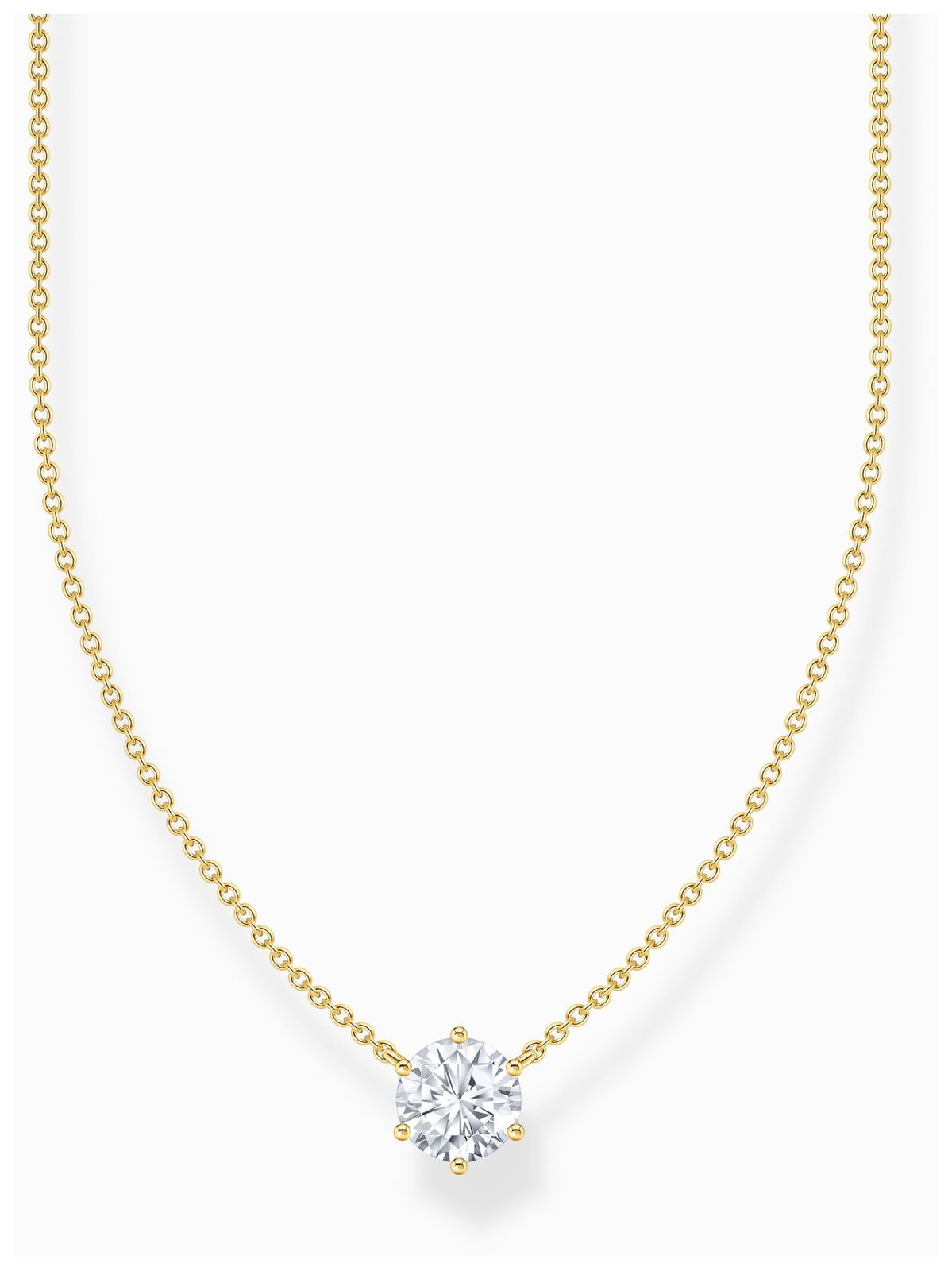 Thomas Sabo KE2210-414-14-L45V White Zirconia Solitaire Gold Jewellery