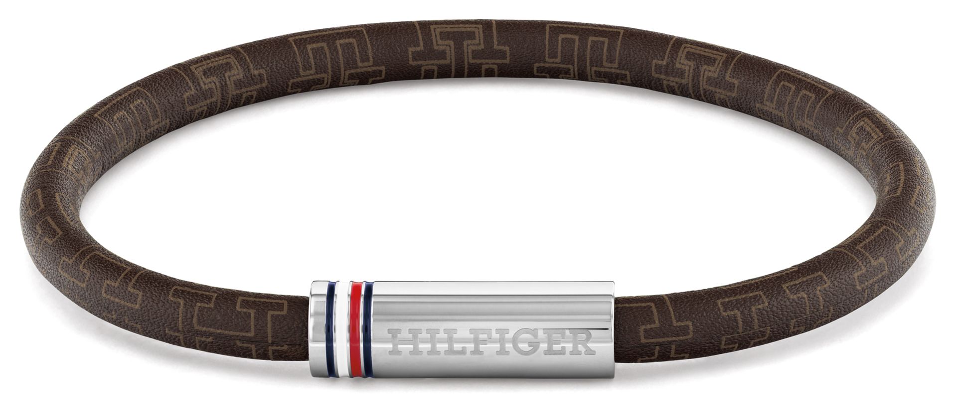 Tommy Hilfiger 2790703 Printed Cord Brown Leather Bracelet Jewellery