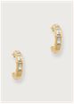 Guess Womens Gold Plated Stainless Steel LES BAGUETTES Earrings UBE06332YG - alternate view 3