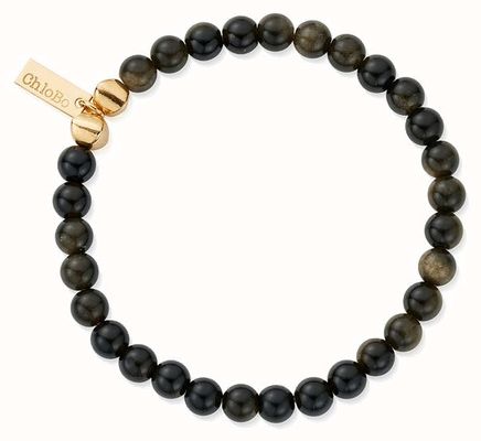 ChloBo MEN'S GOLD GOLDEN OBSIDIAN BRACELET GBGOM