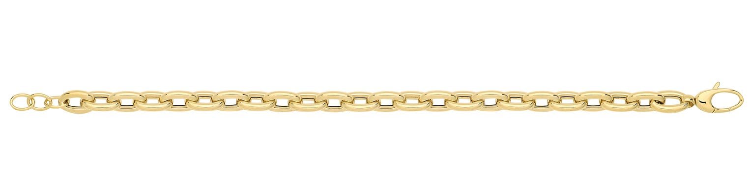 Treasure House BR693 9ct Yellow Gold Hollow Bracelet Jewellery