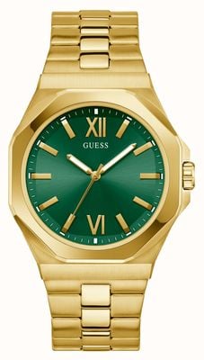 Guess EMPEROR (41.5mm) Green Sunray Dial / Gold PVD Stainless Steel Bracelet GW0849G2