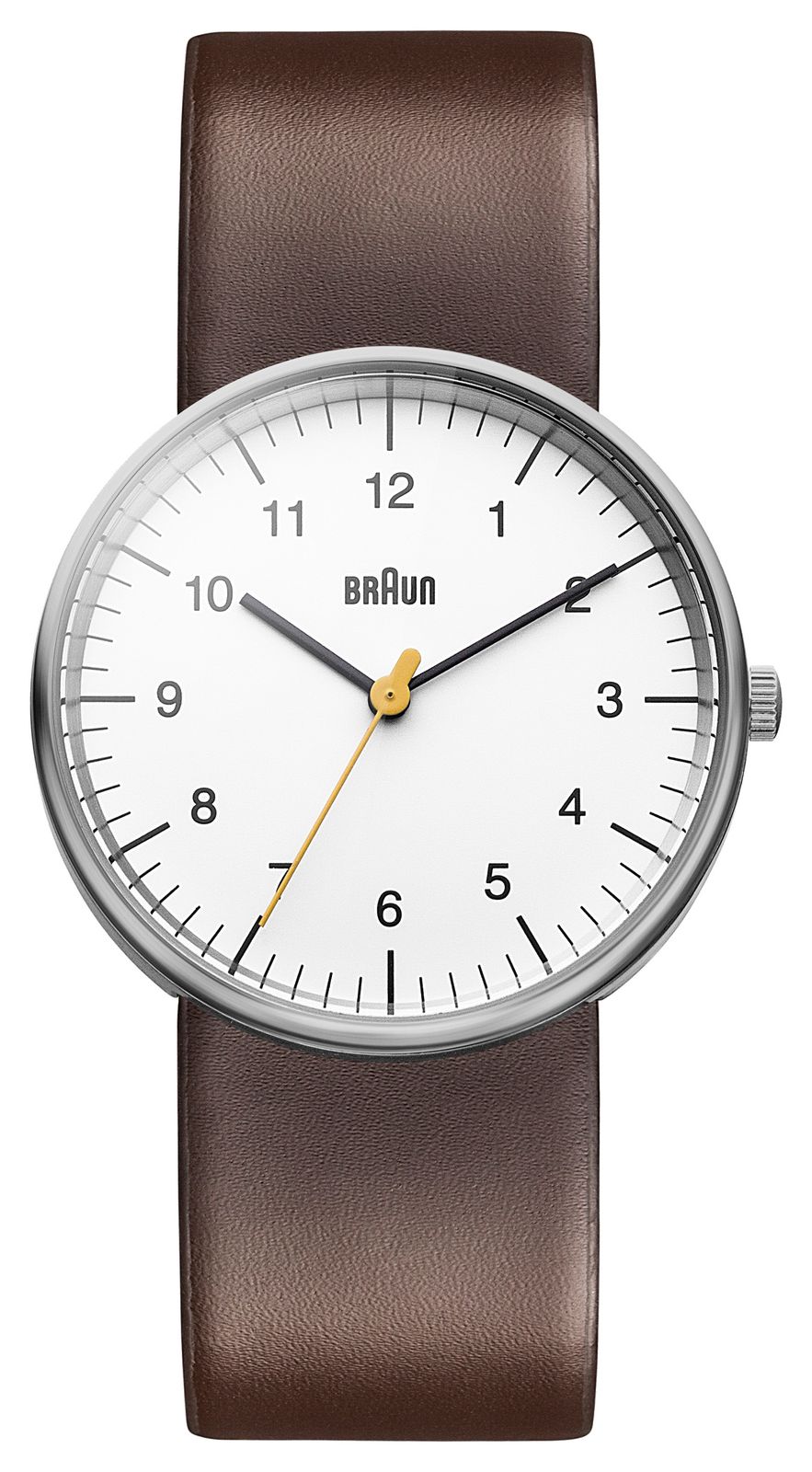 Braun BN0021WHBRG Men’s White Dial Brown Leather Strap Watch