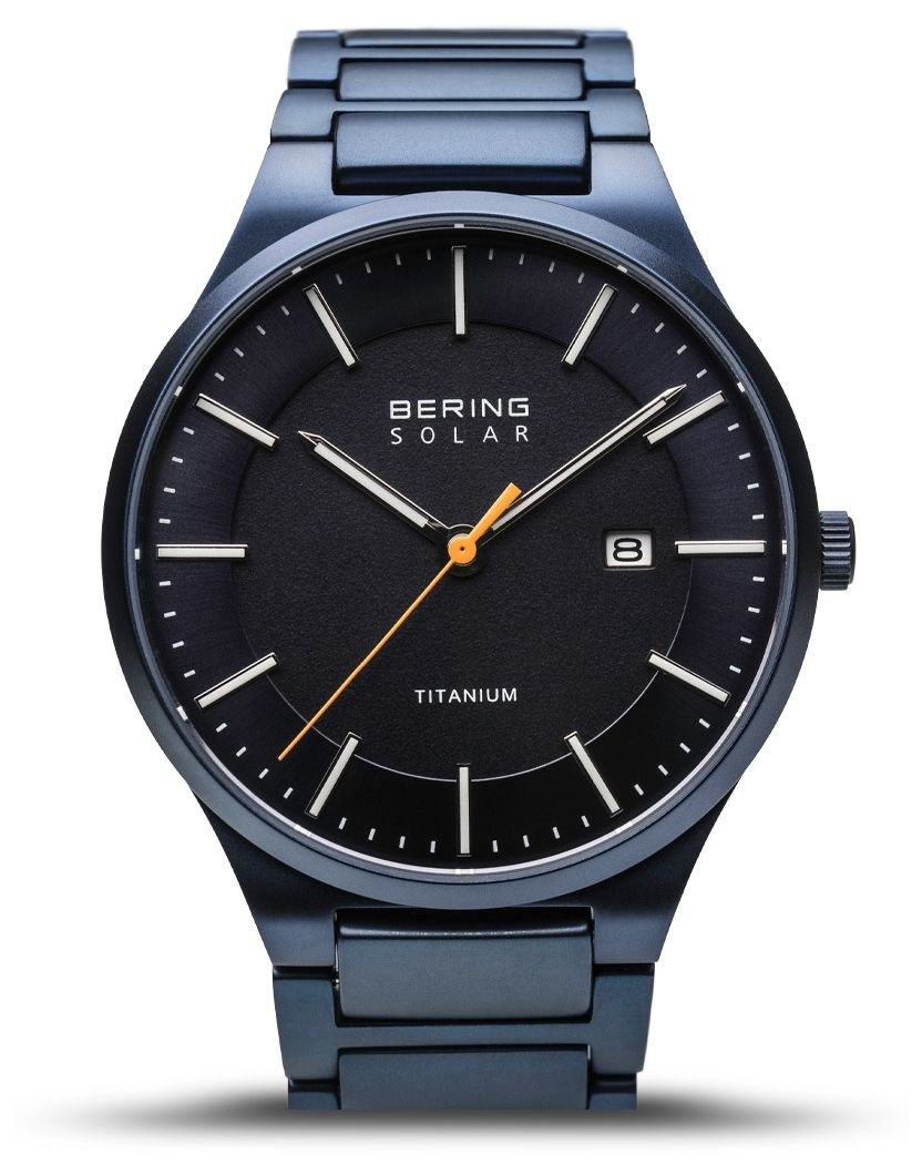 Bering 15239-797 Slim Solar (39mm) Blue Dial / Blue Titanium Watch