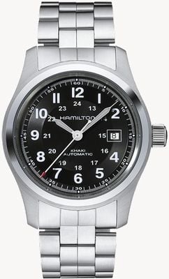 Hamilton Khaki Field Automatic (42mm) Black Dial / Stainless Steel Bracelet H70515137