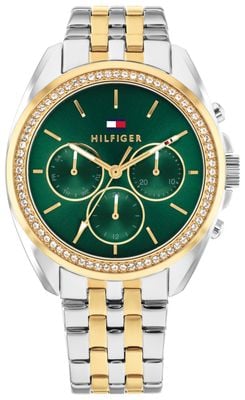 Tommy Hilfiger Mellie Two Tone Bracelet green Dial Watch 1782969