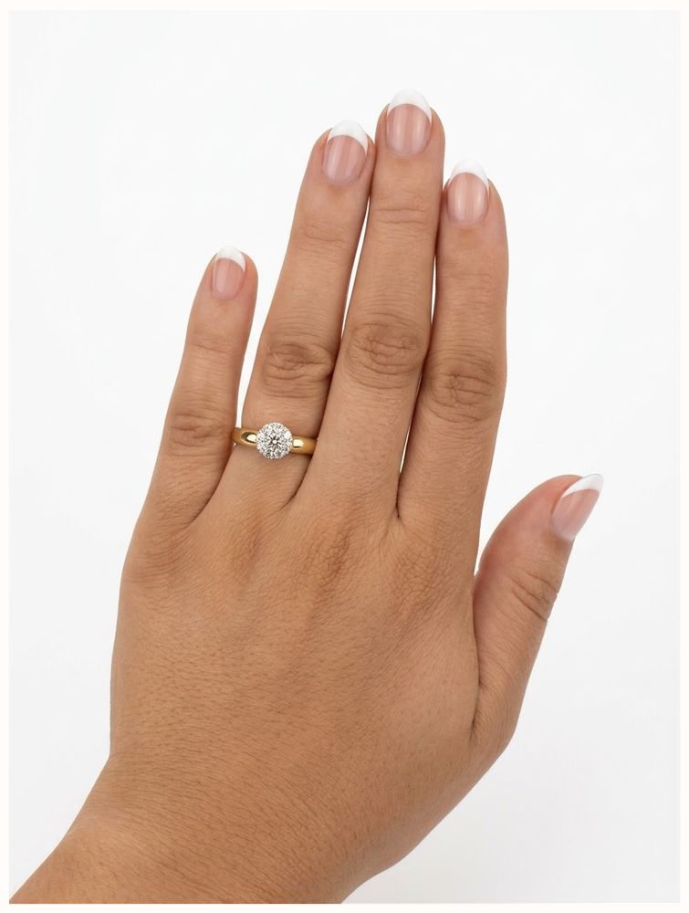 James Moore & Co Pre-Owned 18ct Yellow Gold 0.50ct Diamond Cluster Ring With Diamond J51392 - alternate view 4