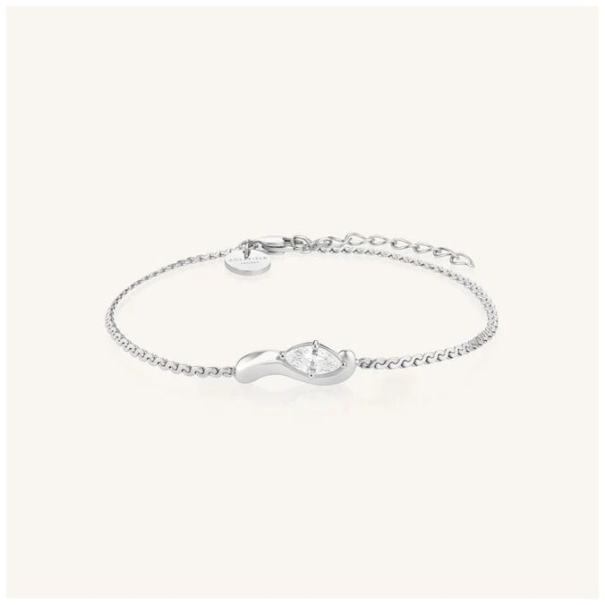 Rosefield Jewellery JBMWS-J1326 Marquise Wave Soft Silver