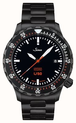 Sinn U50 HYDRO S 5000m (41mm) Black Dial / Black PVD Stainless Steel H-Link Bracelet 1051.020 H-LINK