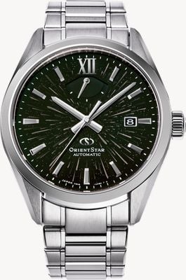 Orient Star M34 F8 Date Automatic Limited Edition (40mm) Black Nanoparticle Dial / Stainless Steel Bracelet RE-BX0009B00B