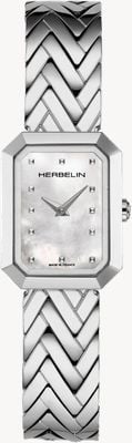 Herbelin Women's Octogône (20.4mm) Mother-of-Pearl Dial / Stainless Steel Bracelet 17446B19