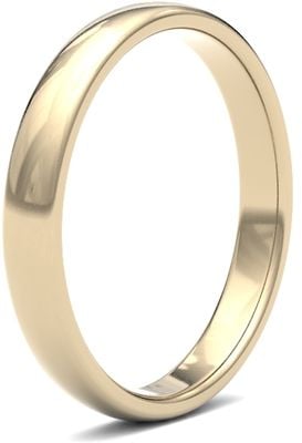 James Moore Wedding Rings | 9ct Yellow Gold | 2.5mm | Medium | Premium Court | AG_2.5LMP-9Y